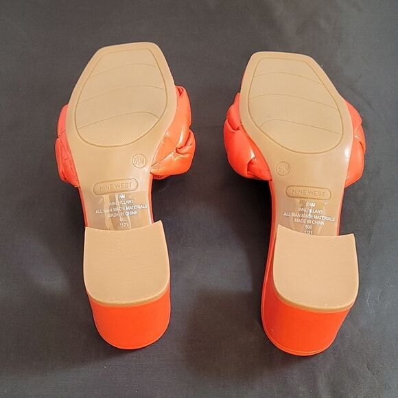 BRAND NEW NINE WEST BRAIDED STRAP DESIGN DETAIL CHUNKY HEELED MULE - Picture 5 of 16